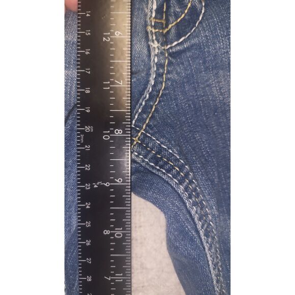 Amethyst Cropped Distressed Jeans Women's Blue EUC sz 13 - Picture 7 of 7